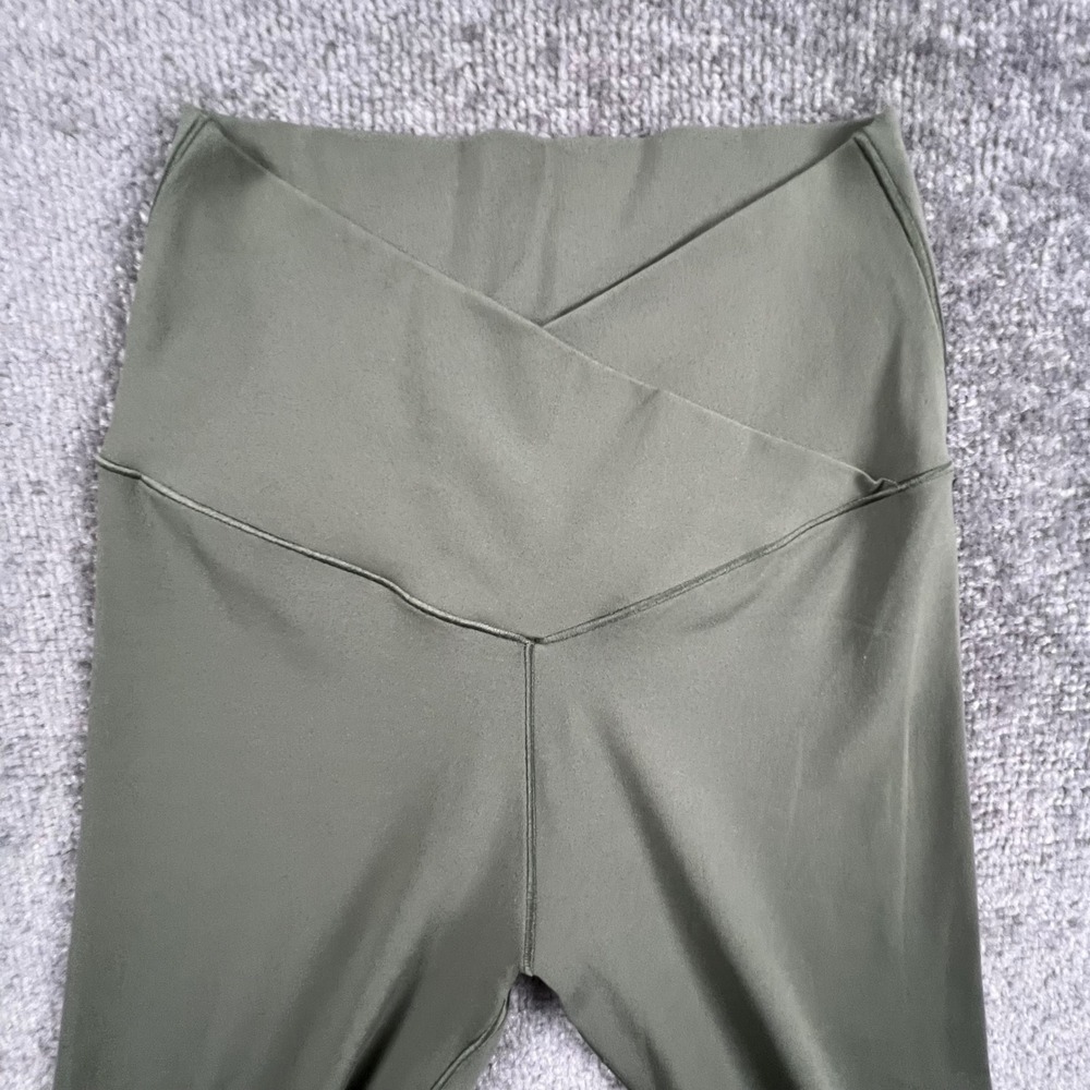 OFFLINE by Aerie Real Me 7/8 Leggings Olive Green Crossover High Rise Small - Picture 4 of 12
